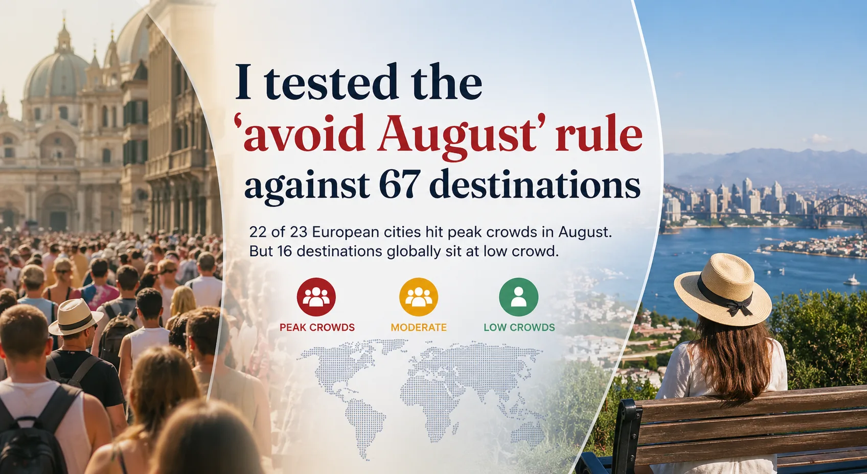 I tested the 'avoid August' rule against 67 destinations